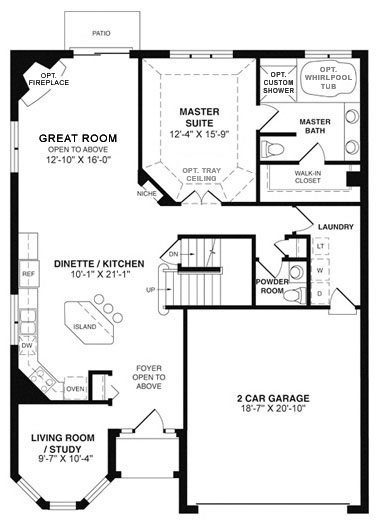Athen's 1st Floor floor plan.