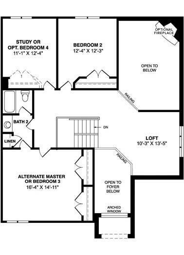 Athen's 2nd Floor floor plan.