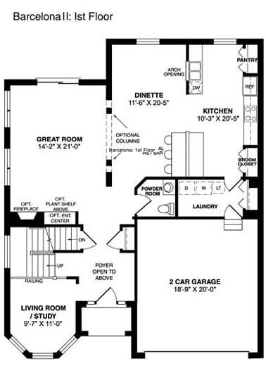 Barcelona's 1st Floor floor plan.