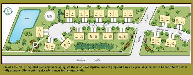 Reserve Development site plan of Maynegaite in olympia Fields.